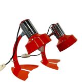 Set of 2 vintage orange table lamps / bedside lamps 'Maxam'
