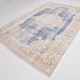 7x11 Soft Beige & Blue Wool Vintage Rug For Living Room, 210x324 Cm