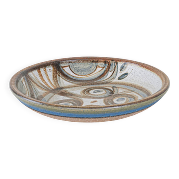 Plat en céramique, design danois, années 1960, designers : N. Backhausen & P. Brandb.