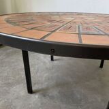 Capron “herbarium” coffee table with metal base