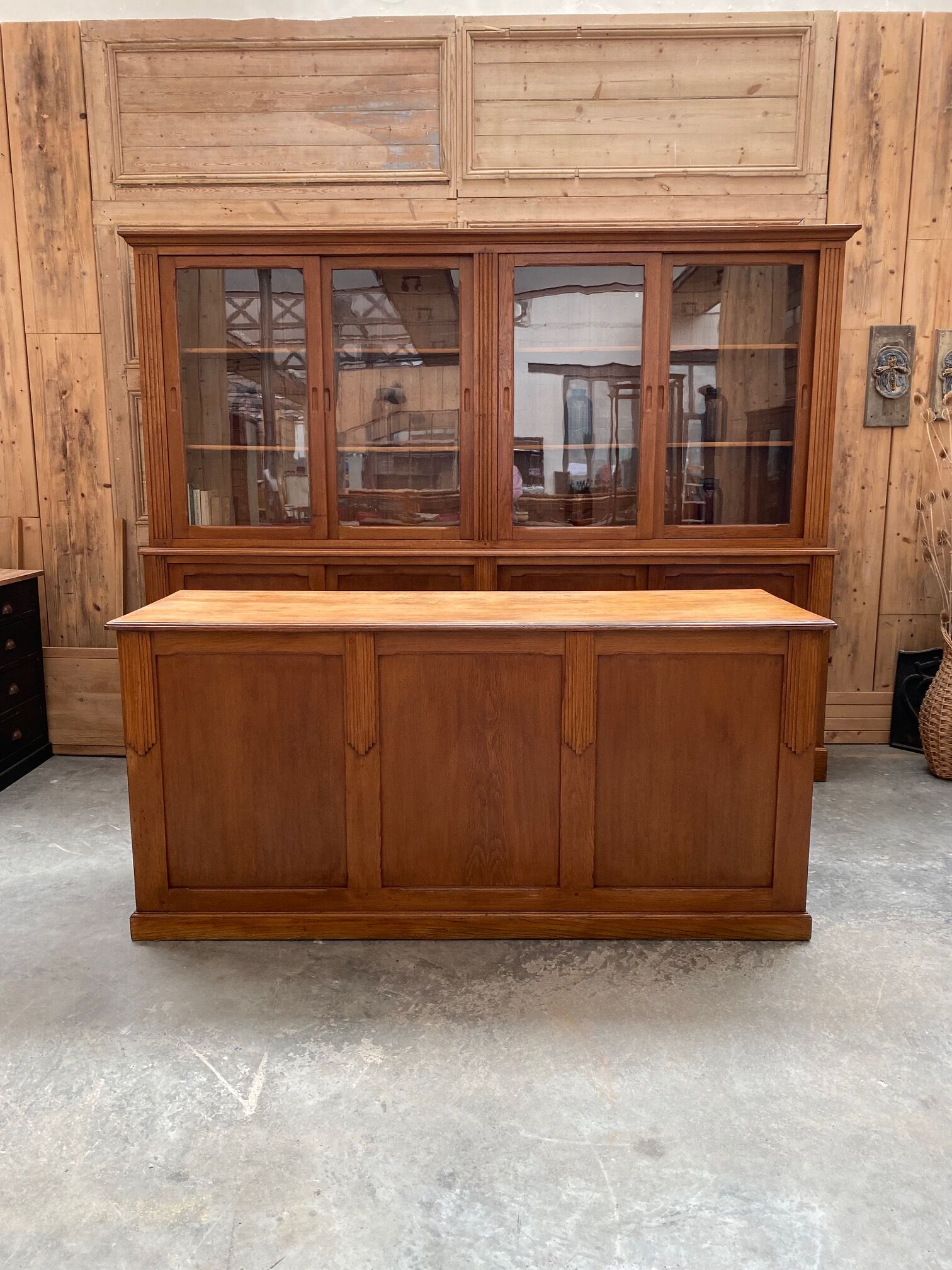 Oak store counter