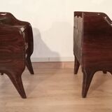 1950s Rosewood Nightstands, Mid Century Designer Nightstand