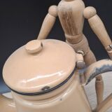 Beige enamel coffee pot