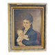 Oil painting on canvas – Portrait of a woman and child, 19th century