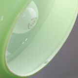 Mid-Century Italian Green Glass and Brass Pendant Lamp