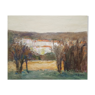 Painting by Nagao Usui: "Landscape of Provence"