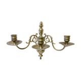 3-branch wall light in Brass