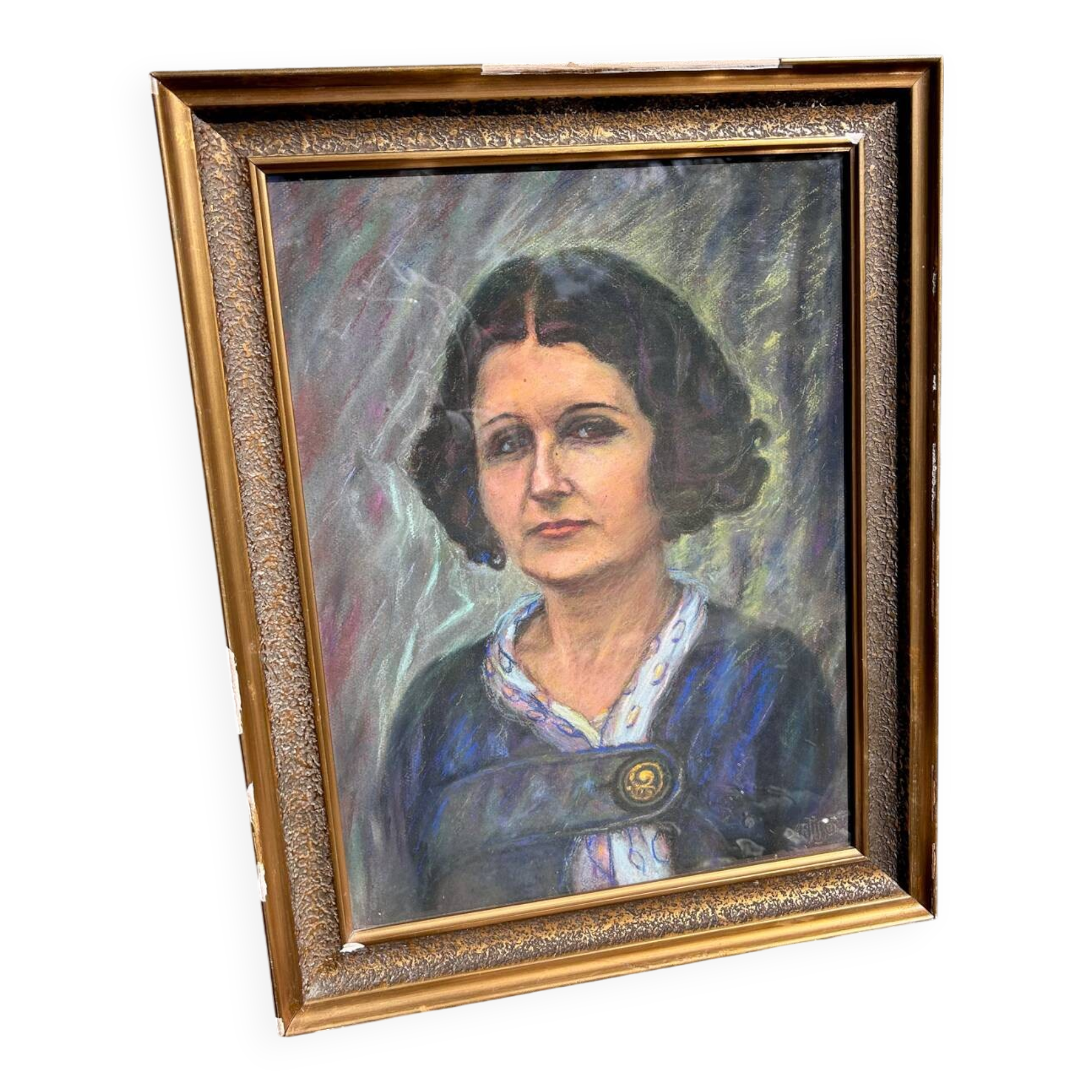 Pastel portrait painting