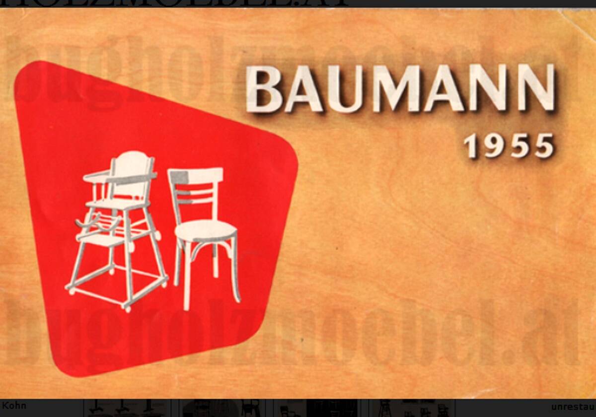 Set de 4 chaises Baumann 1955, cuisine - bistrot, assises linoléum