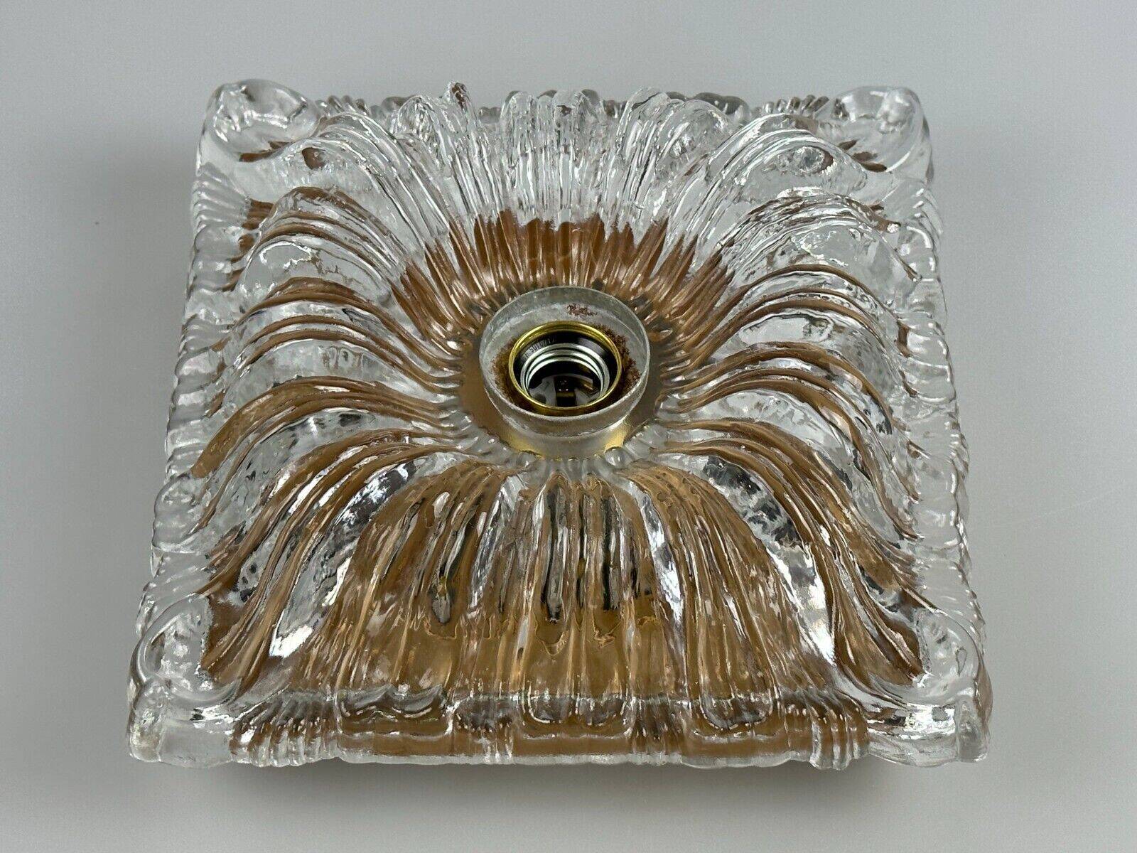 60s 70s ceiling lamp or wall lamp Germany Ice Glass Space Age Design