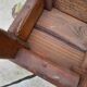 Vintage wooden stool reconstruction period 40s 50s