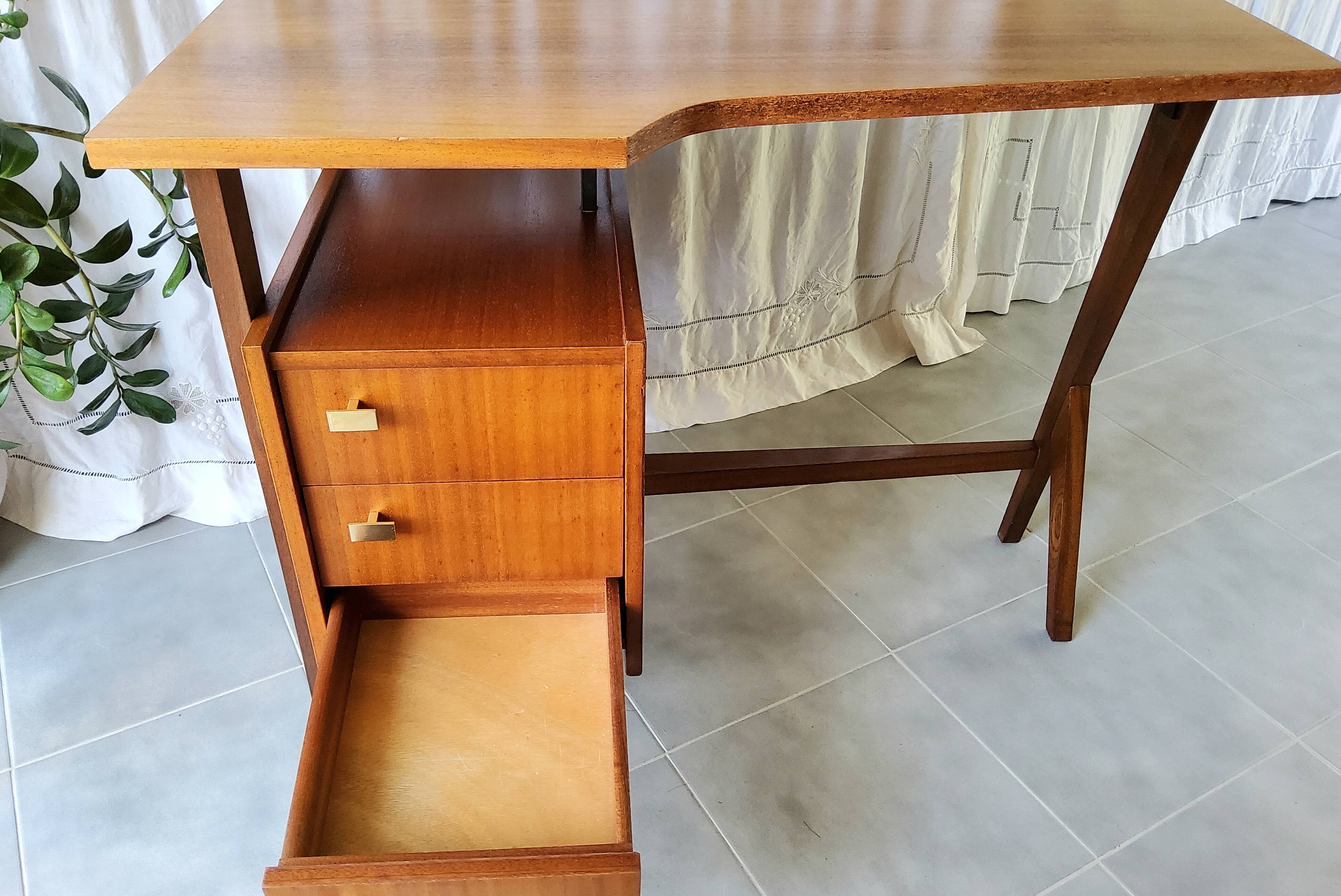 Asymmetrical desk from the 50s/60s