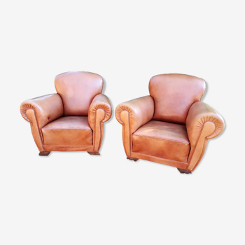 Pair of club armchairs 1950
