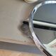 Vintage silver metal mirror tray