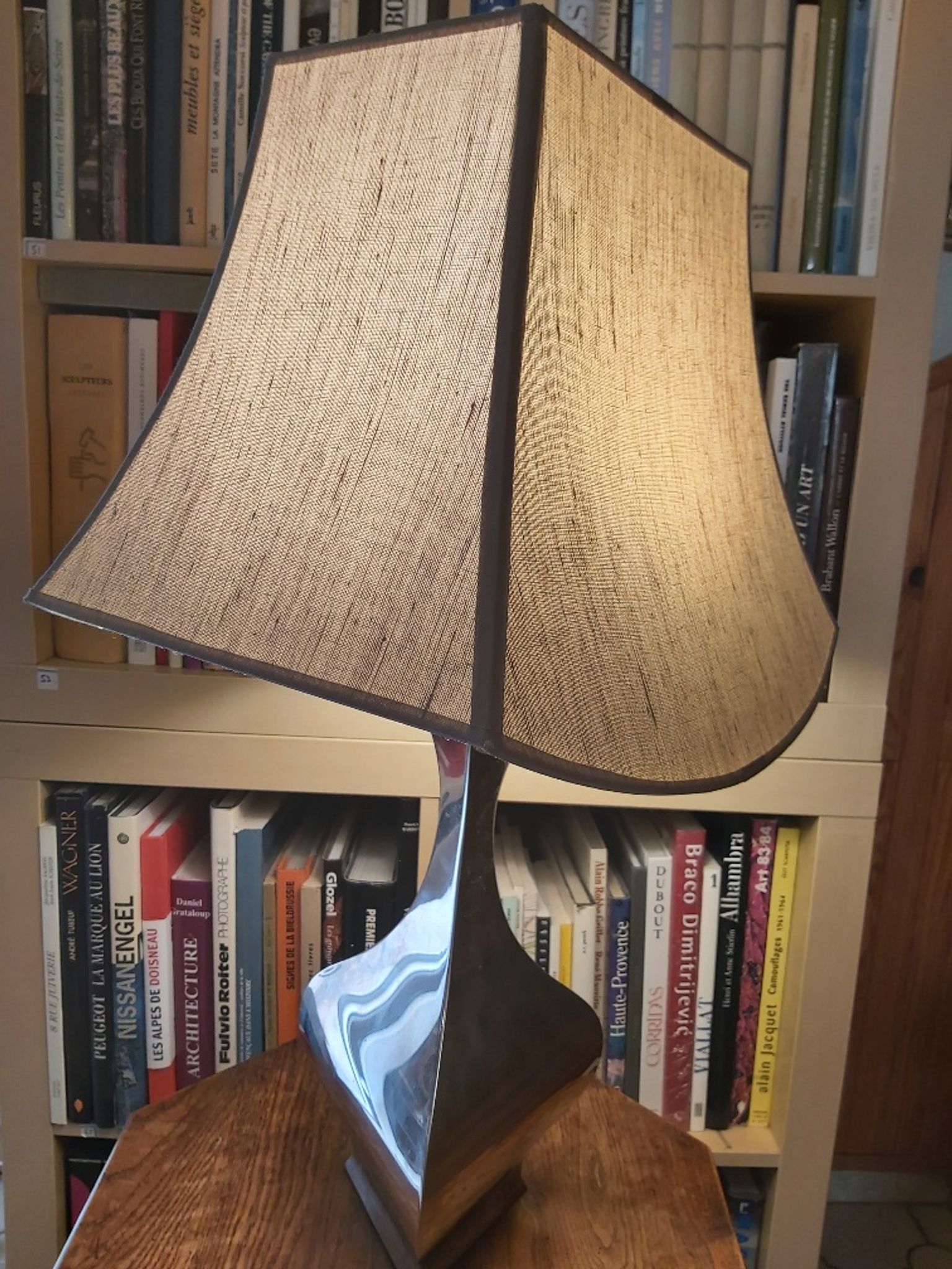 70s stainless steel lamp design