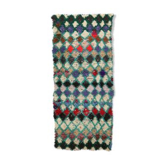 AZILAL Vintage Moroccan Rug, 2'11 x 6'9 feet / 90 x 205 cm