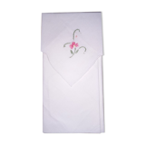 Ensemble nappe et 8 serviettes brodées