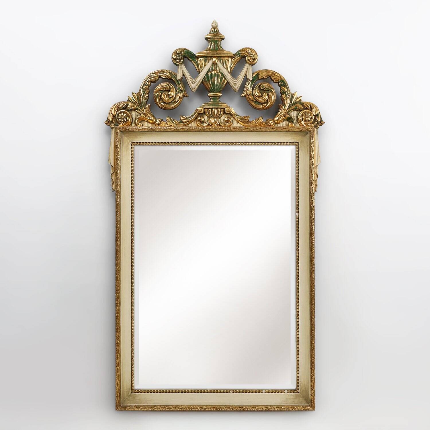 20th Century Napoleon III style mirror in wood with facet cut mirror, Franc