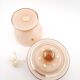 Pink glass vanity jar