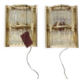 Paire d'appliques verre Murano par Lumica 1970s