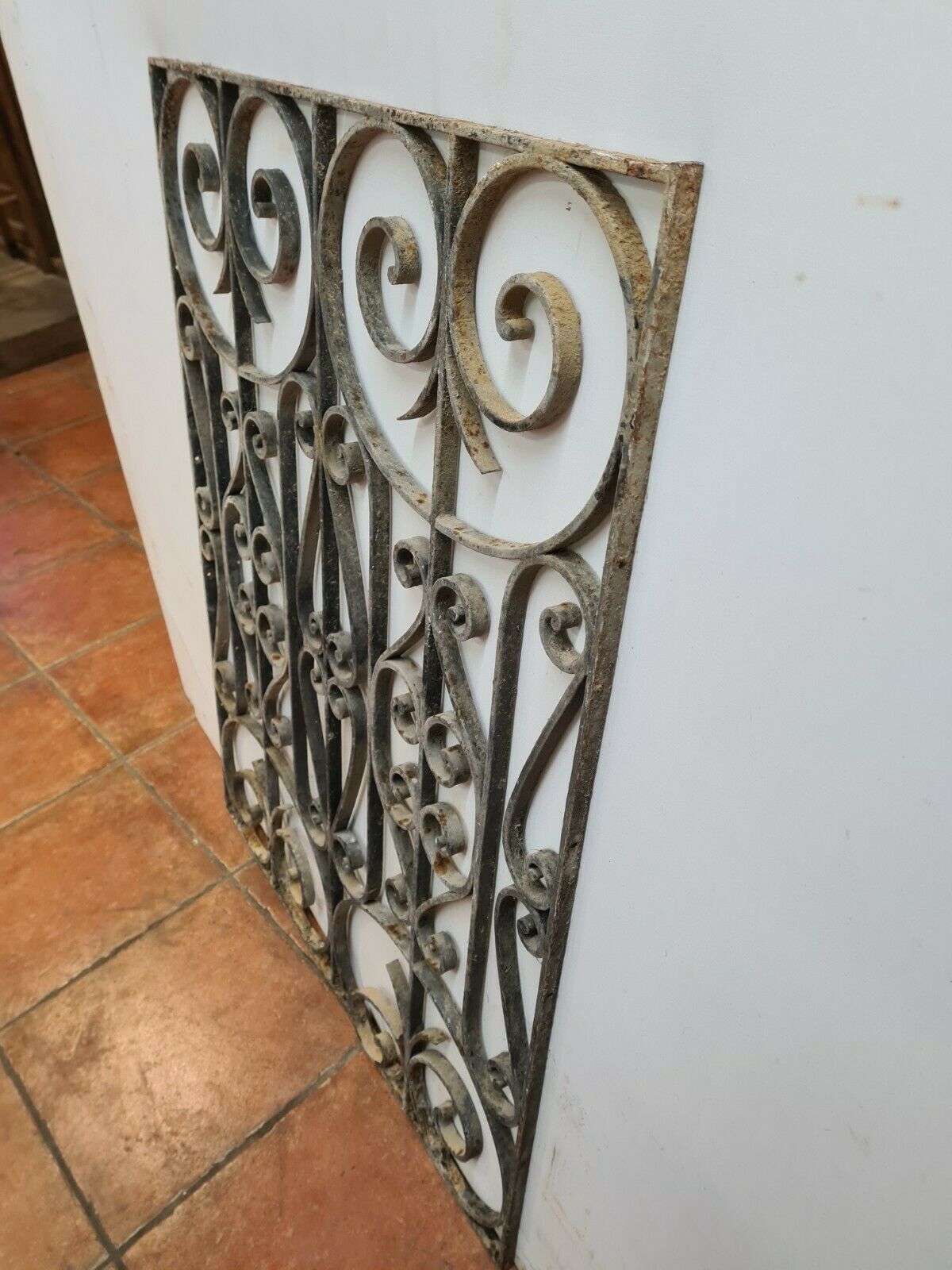 Wrought iron door grille