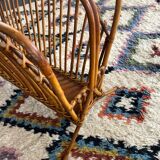 Rattan magazine rack