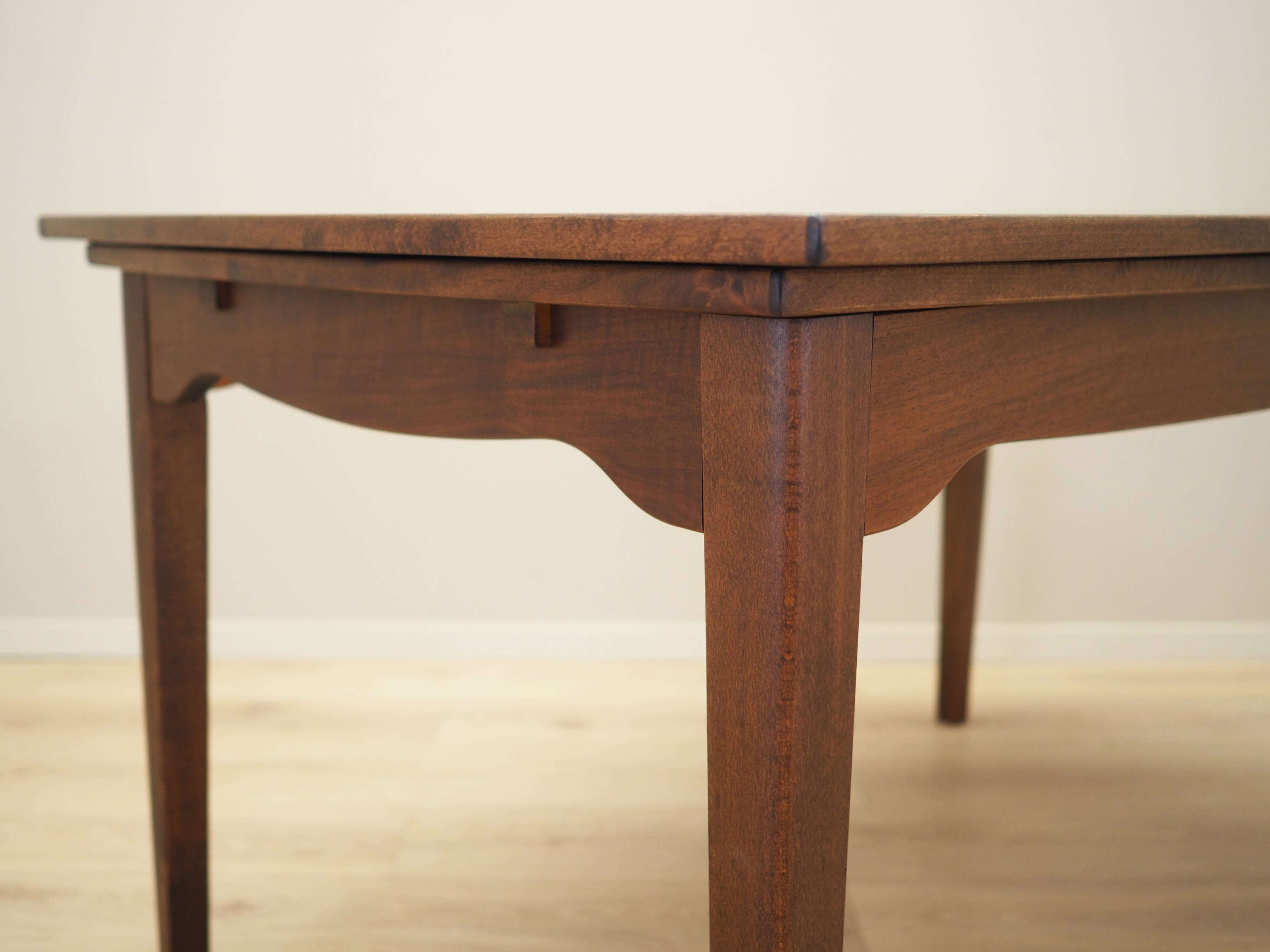Walnut table, Danish design, 1970s, production: Denmark