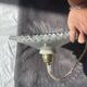 Pair of lace-edged opaline portable lamps with cord wire