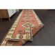 1970s Vintage Turkish Oushak Handmade Orange Runner Rug  91x361
