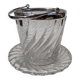 Ice bucket and its plate in Baccarat crystal, bamboo model.