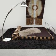 Vintage convertible lounge sofa daybed 1970s 'Checkered'