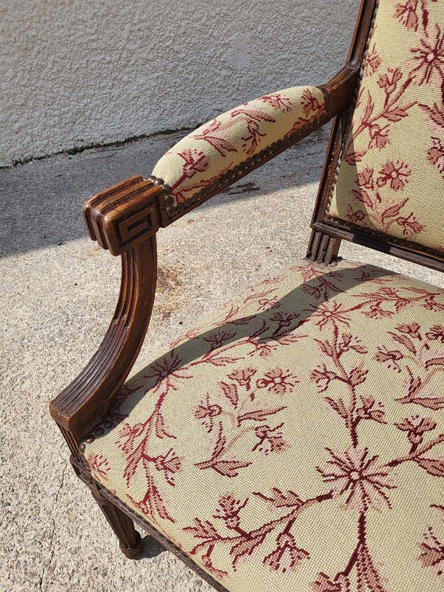 Armchair Louis XVI walnut of the XIXth century