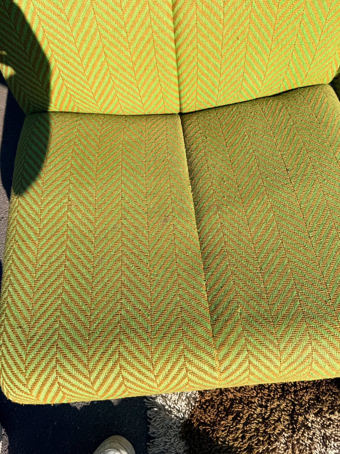 Set of 6 modular vintage Space Age armchairs - Green & Orange