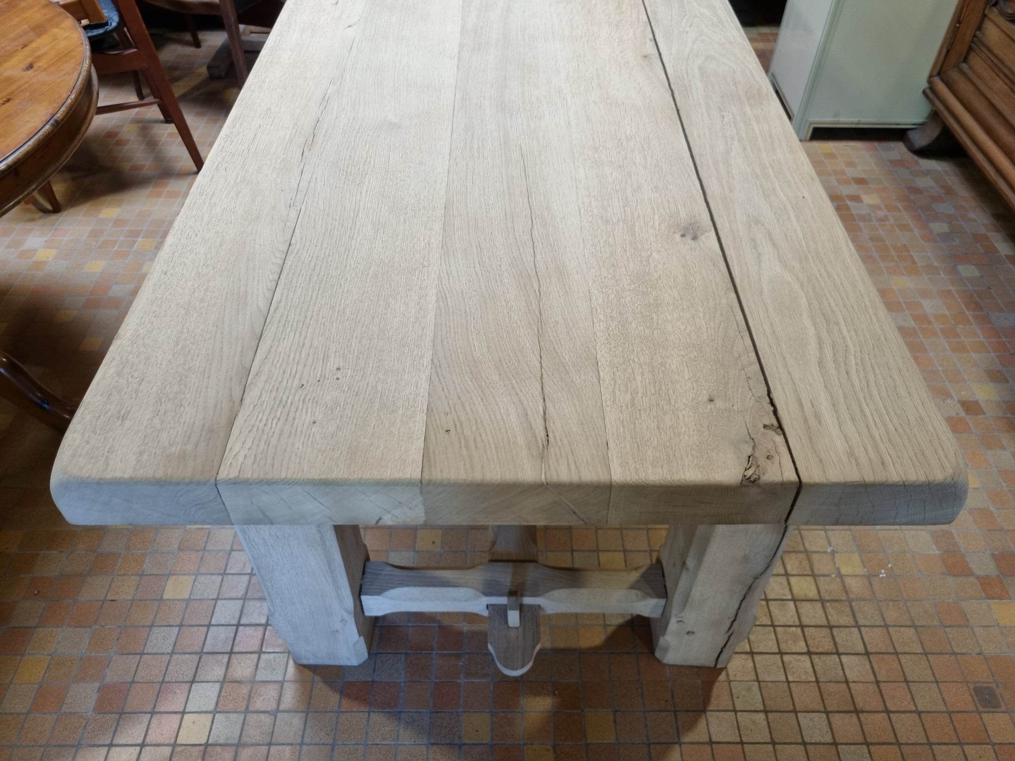 Brutalist oak table