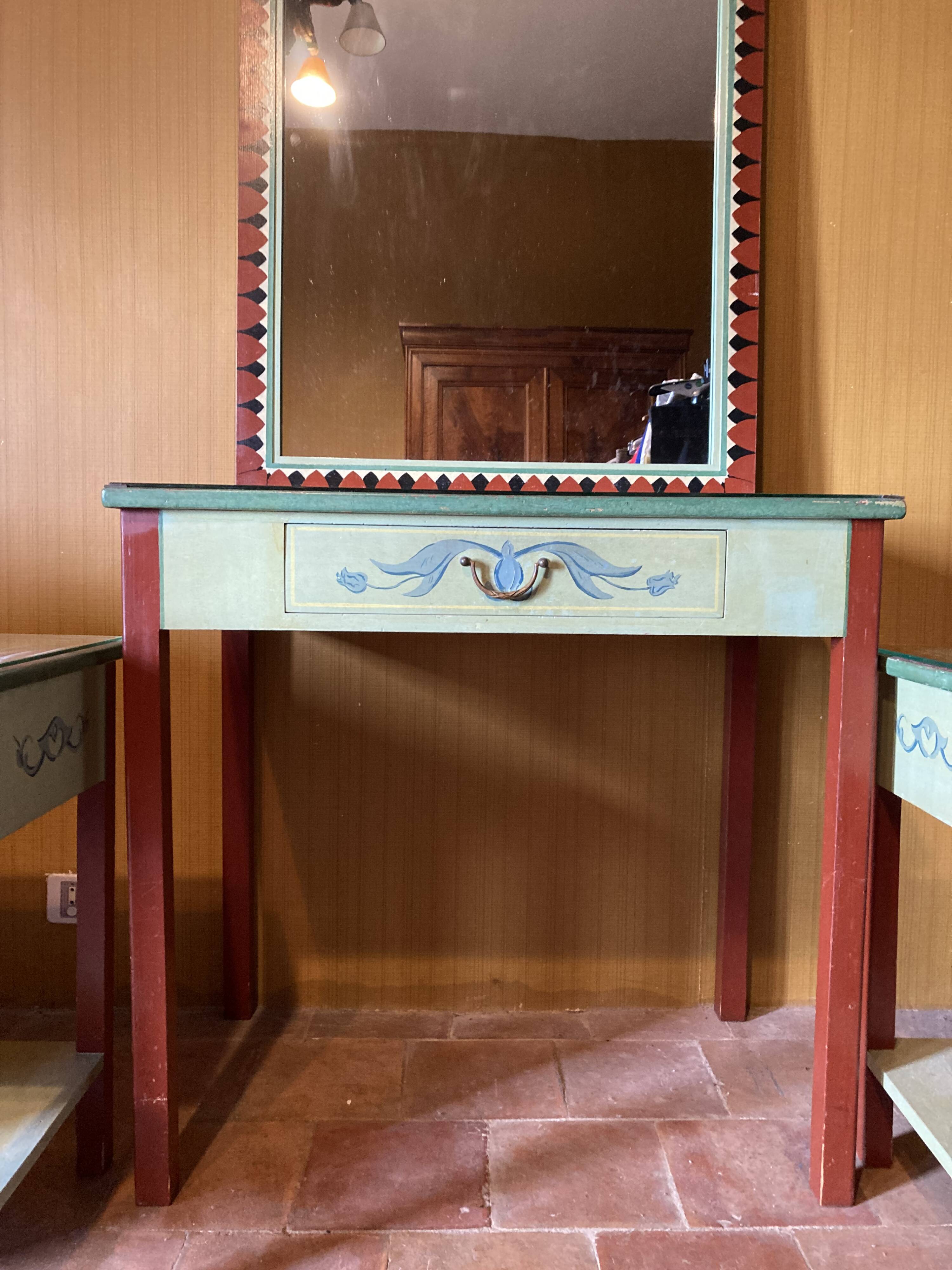 Antique Swiss hand-painted hairdresser