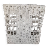 White wicker umbrella stand