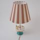 Vintage Florentine ceramic table lamp from the 1950s by MAF, Italian.