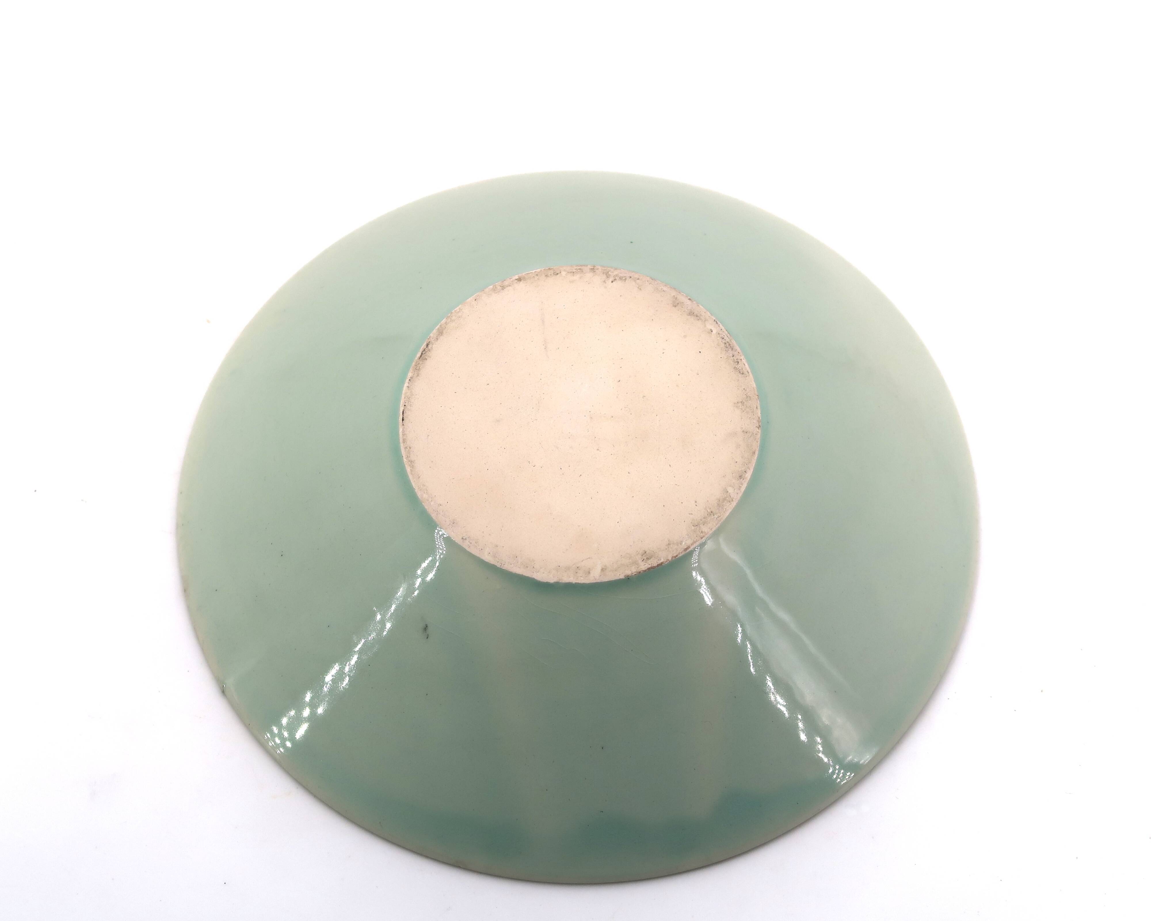 Ceramic vide poche by Jacques Pouchain, Sun with face, 1950s.