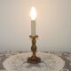 Small Vintage French Art Nouveau Style Bronze Candlestick Table Lamp 5358