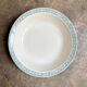 Shallow round plate St Amand in blue ironstone