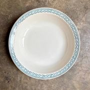 Shallow round plate St Amand in blue ironstone
