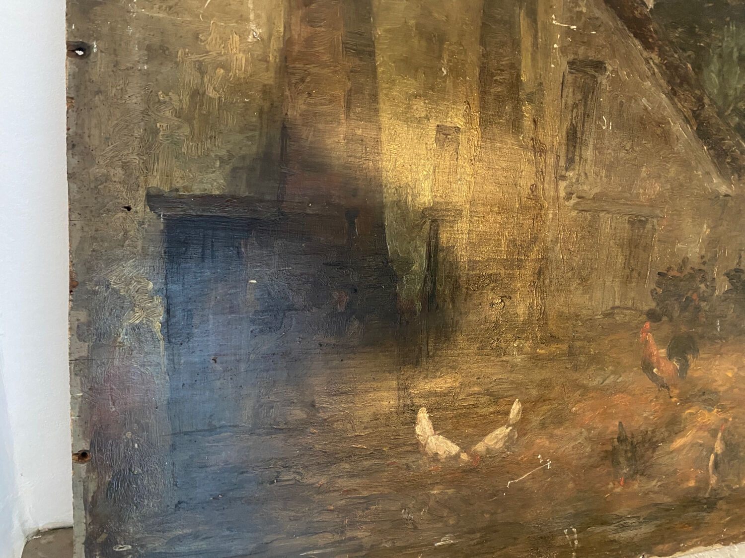 Still life and 19th century school chickens