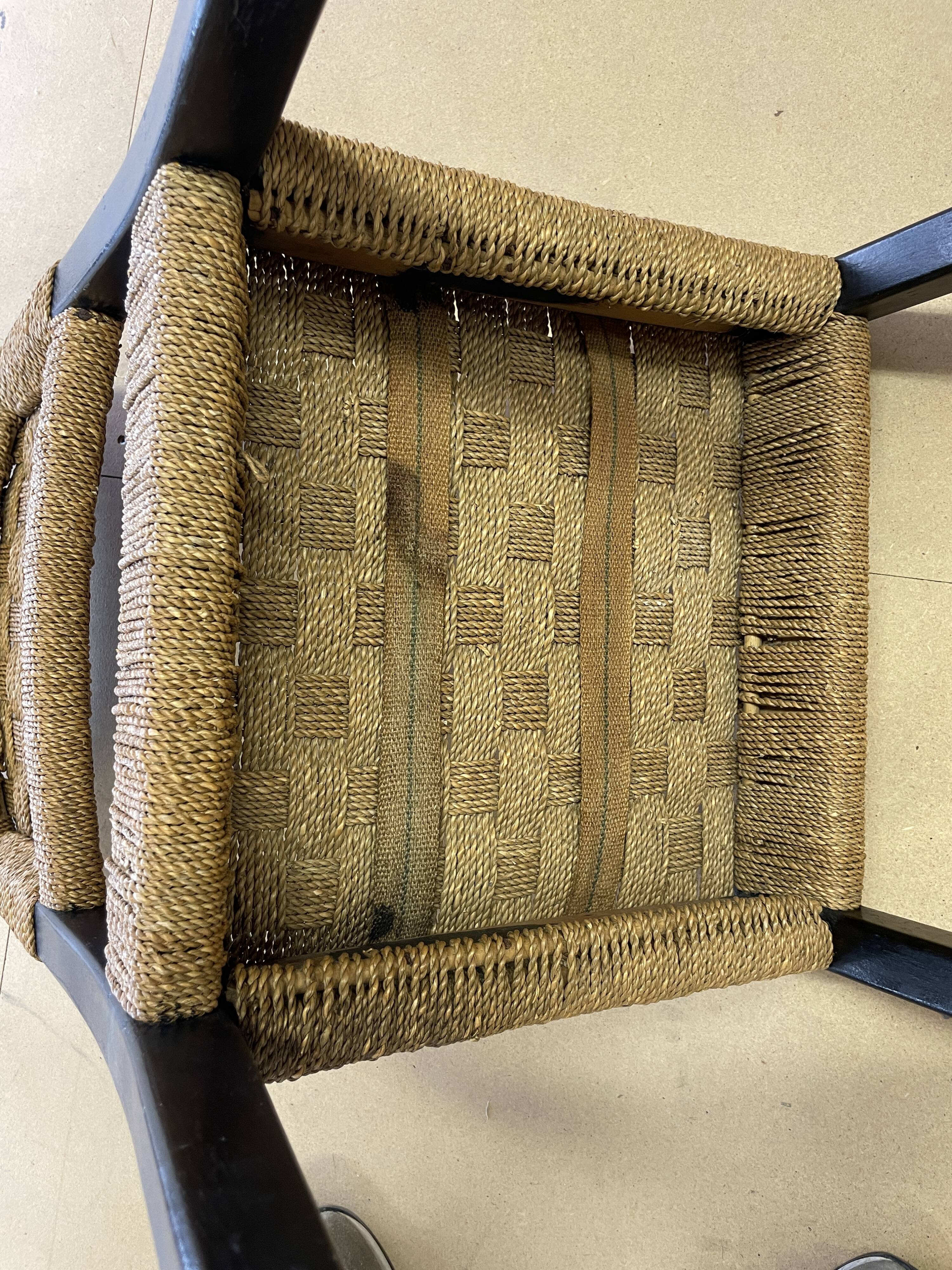 Suite 4 chaises vintage en bois, fabrication tchèque, 1950