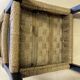 Suite 4 chaises vintage en bois, fabrication tchèque, 1950