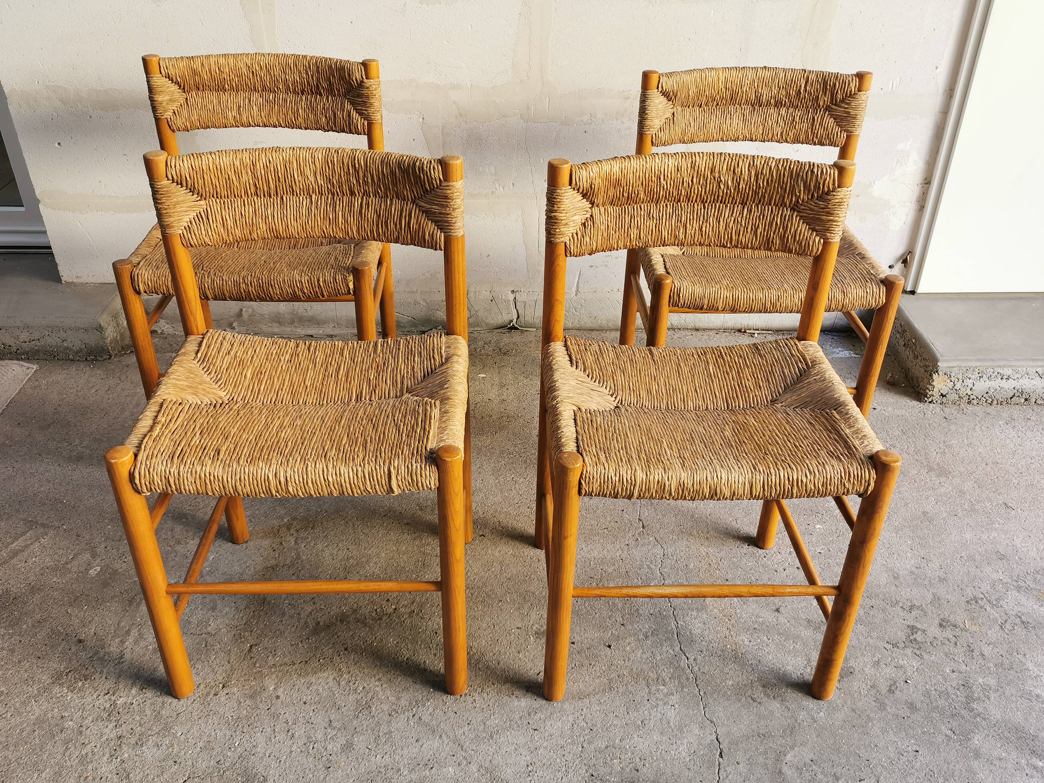 4 vintage chairs Dordogne model by Robert Sentou