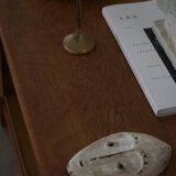 Low oak sideboard, mid-century modern, made by a Danish cabinetmaker, 1960s.