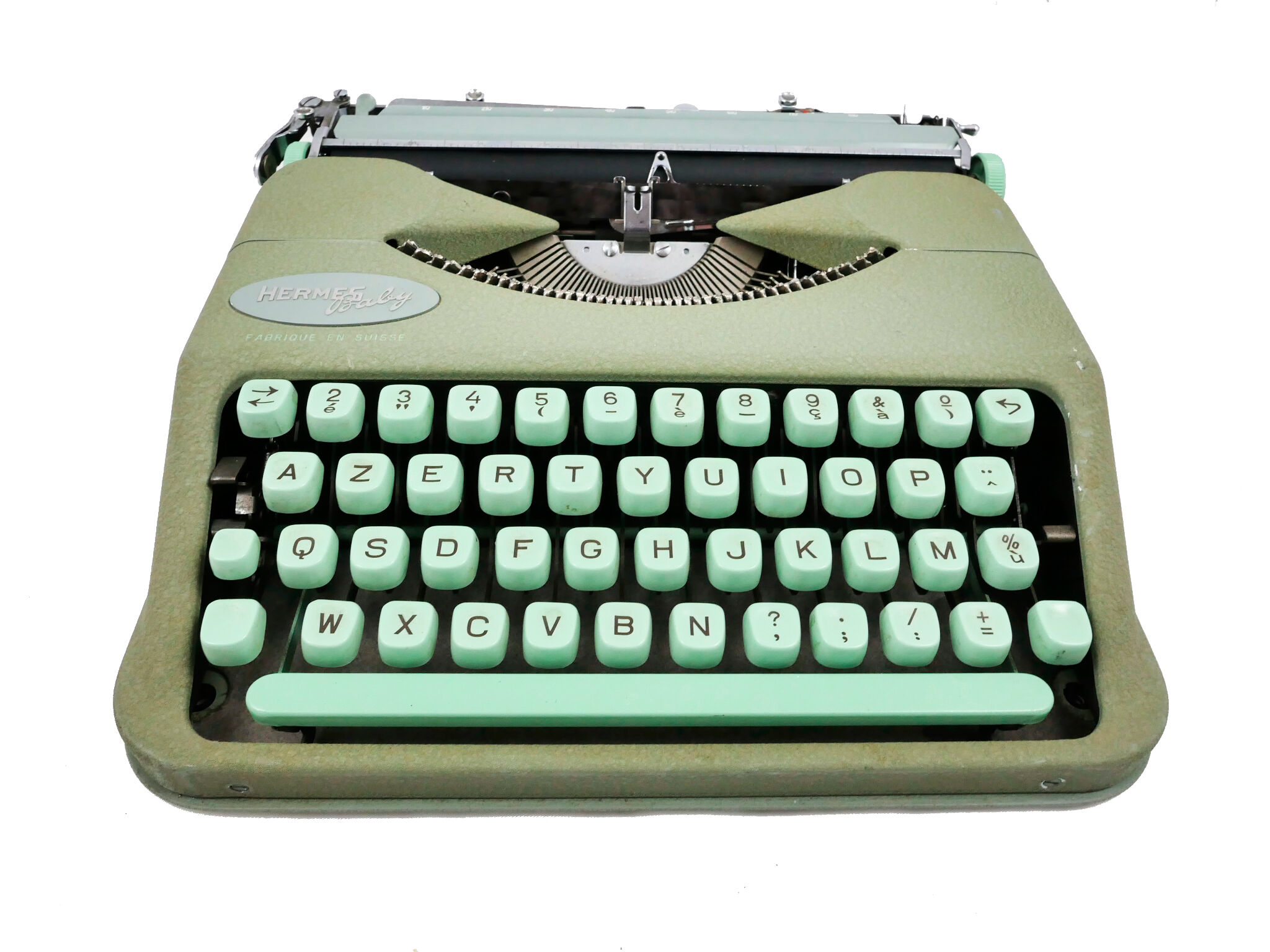 Hermes Baby green sage typewriter