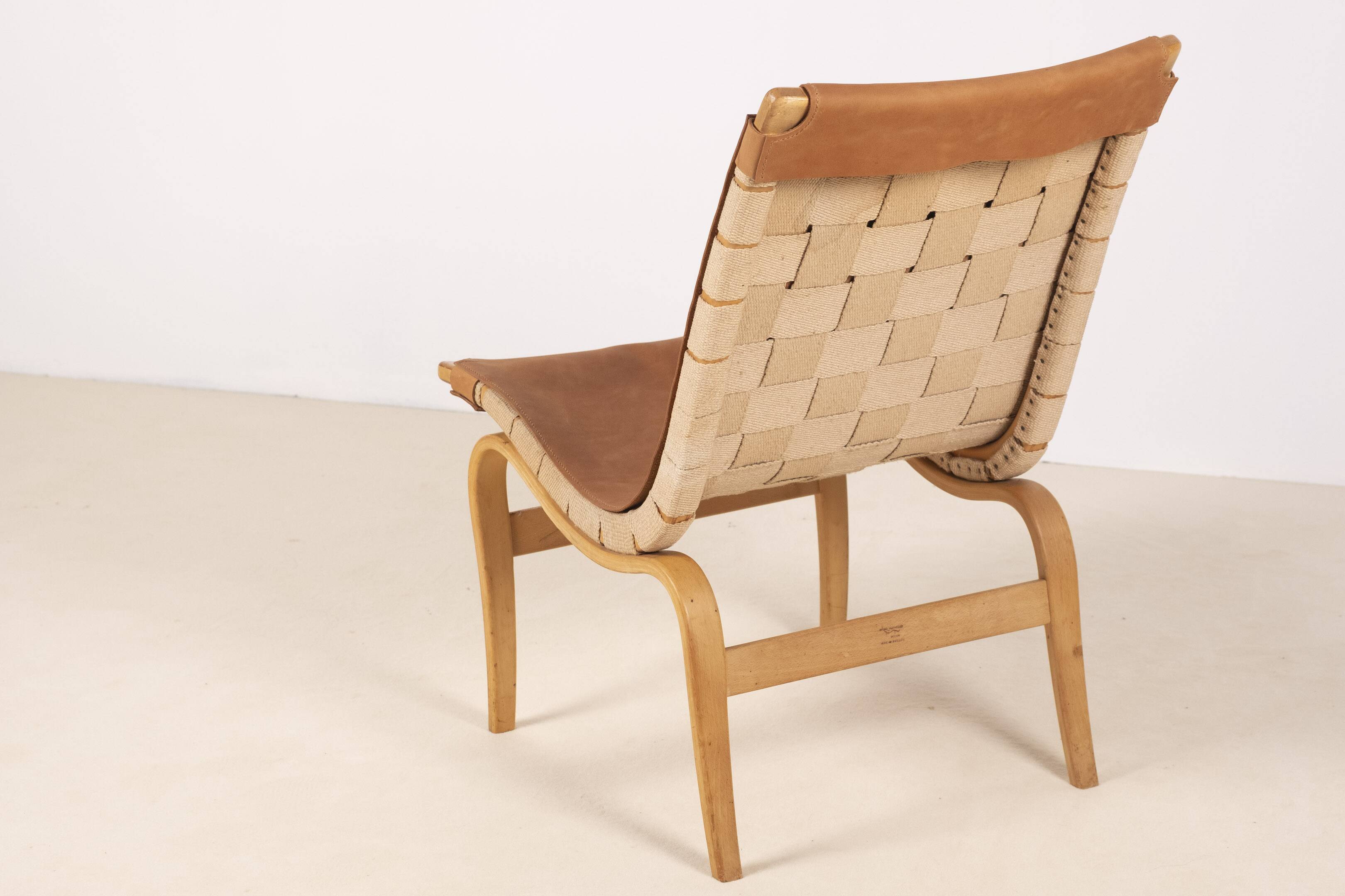 1 fauteuil lounge « Eva » de Bruno Mathsson, Suède des années 1960