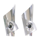 Pairs of chrome aluminum wall sconces, early 1970s