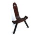 Spanish Brutalist wooden chair / stool from the 1960s